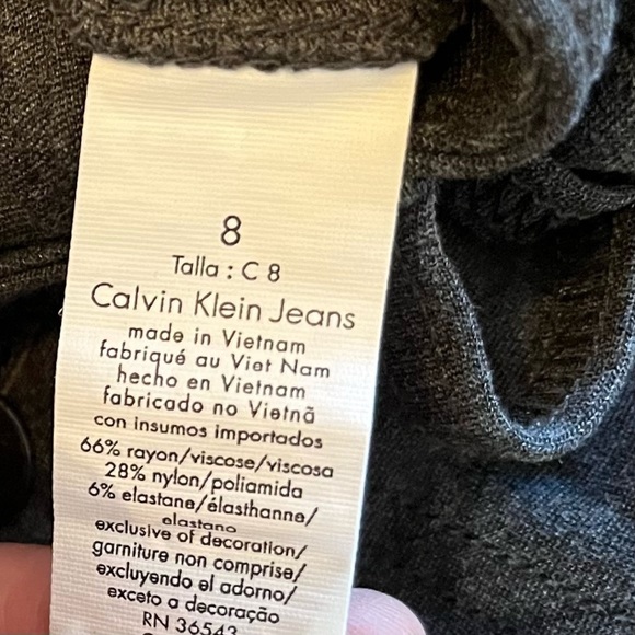 CALVIN Klein Jeans Gray Pant/Leggings Size 8 - Picture 6 of 8